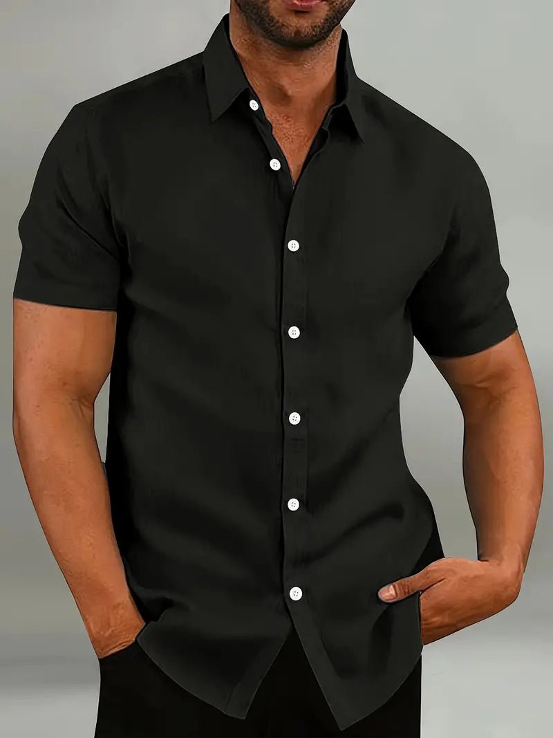 Men's Slim Fit Short-Sleeved Shirt