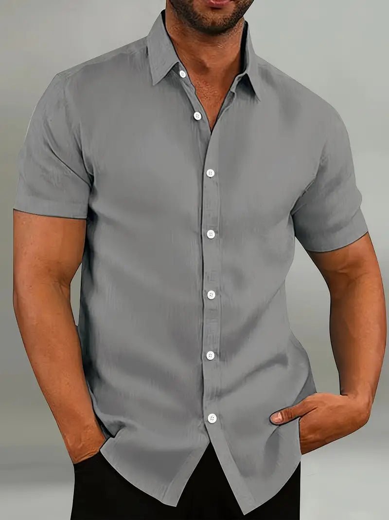 Men's Slim Fit Short-Sleeved Shirt