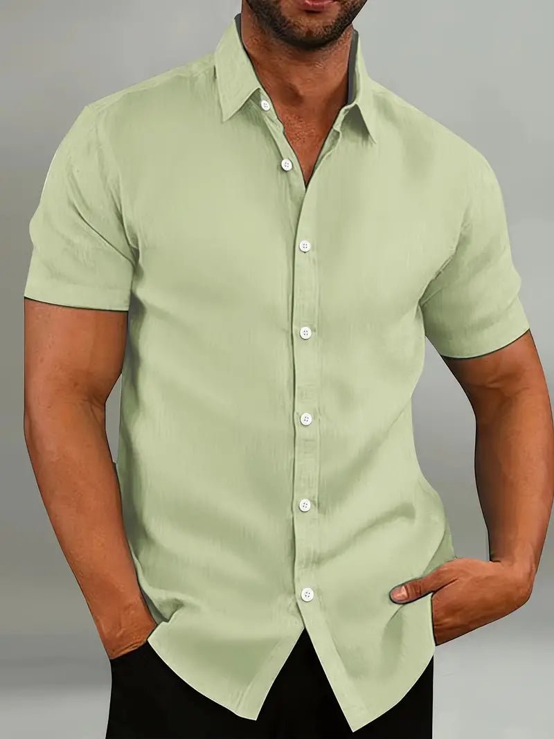 Men's Slim Fit Short-Sleeved Shirt