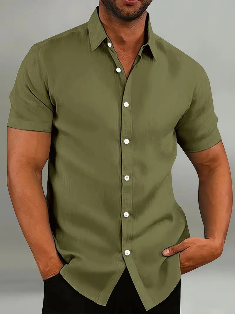 Men's Slim Fit Short-Sleeved Shirt