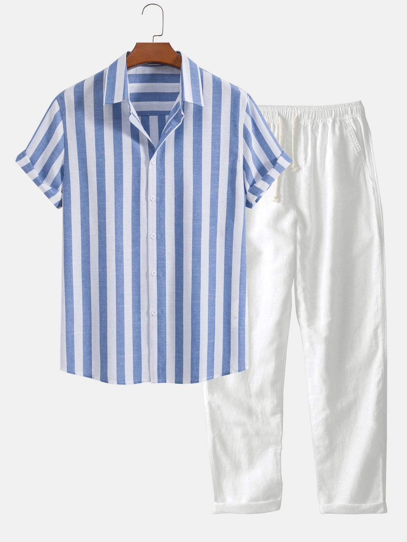 Men's Short Set with Short Sleeve for Versatile Style 0