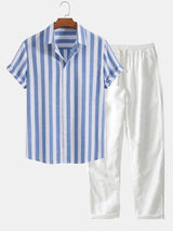 Men's Short Set with Short Sleeve for Versatile Style 0