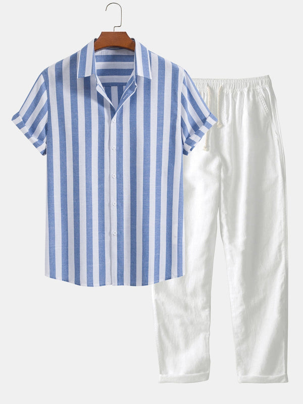 Men's Short Set with Short Sleeve for Versatile Style 0