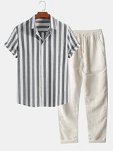 Men's Short Set with Short Sleeve for Versatile Style 9