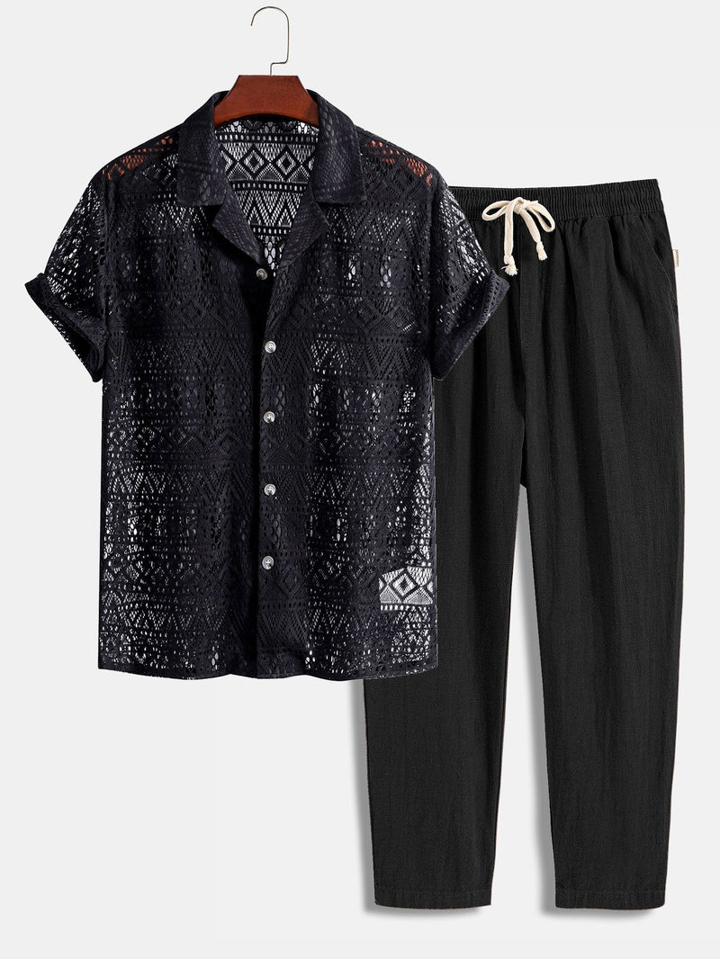 Men's Short Sleeve Set for Versatile Style 11
