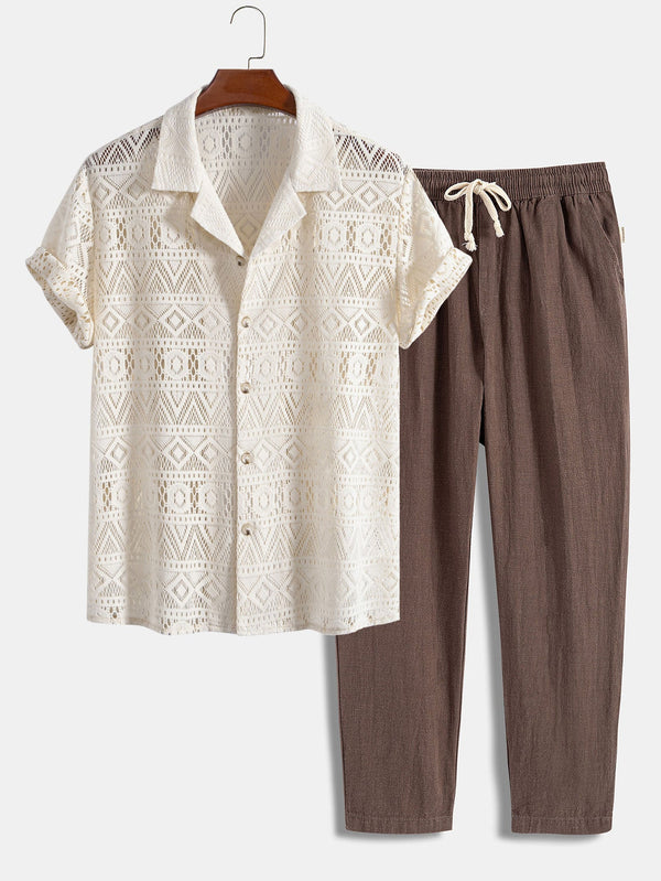 Men's Short Sleeve Set for Versatile Style 1