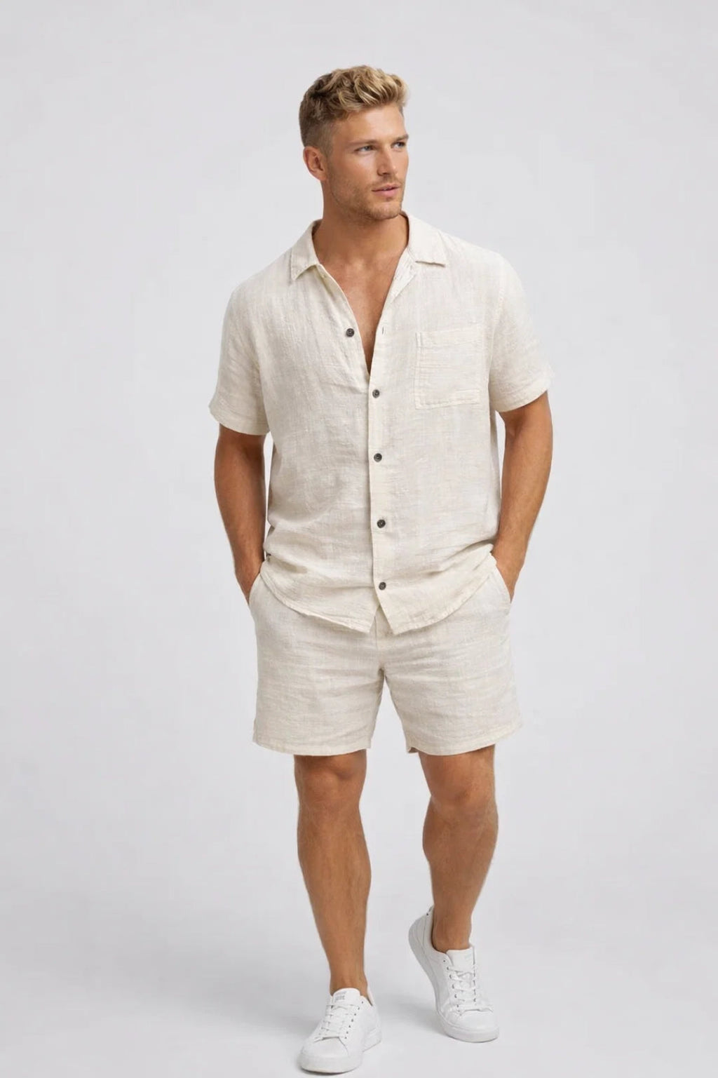 Men's Shorts and T-Shirt Set - Summer Two-Piece Outfit
