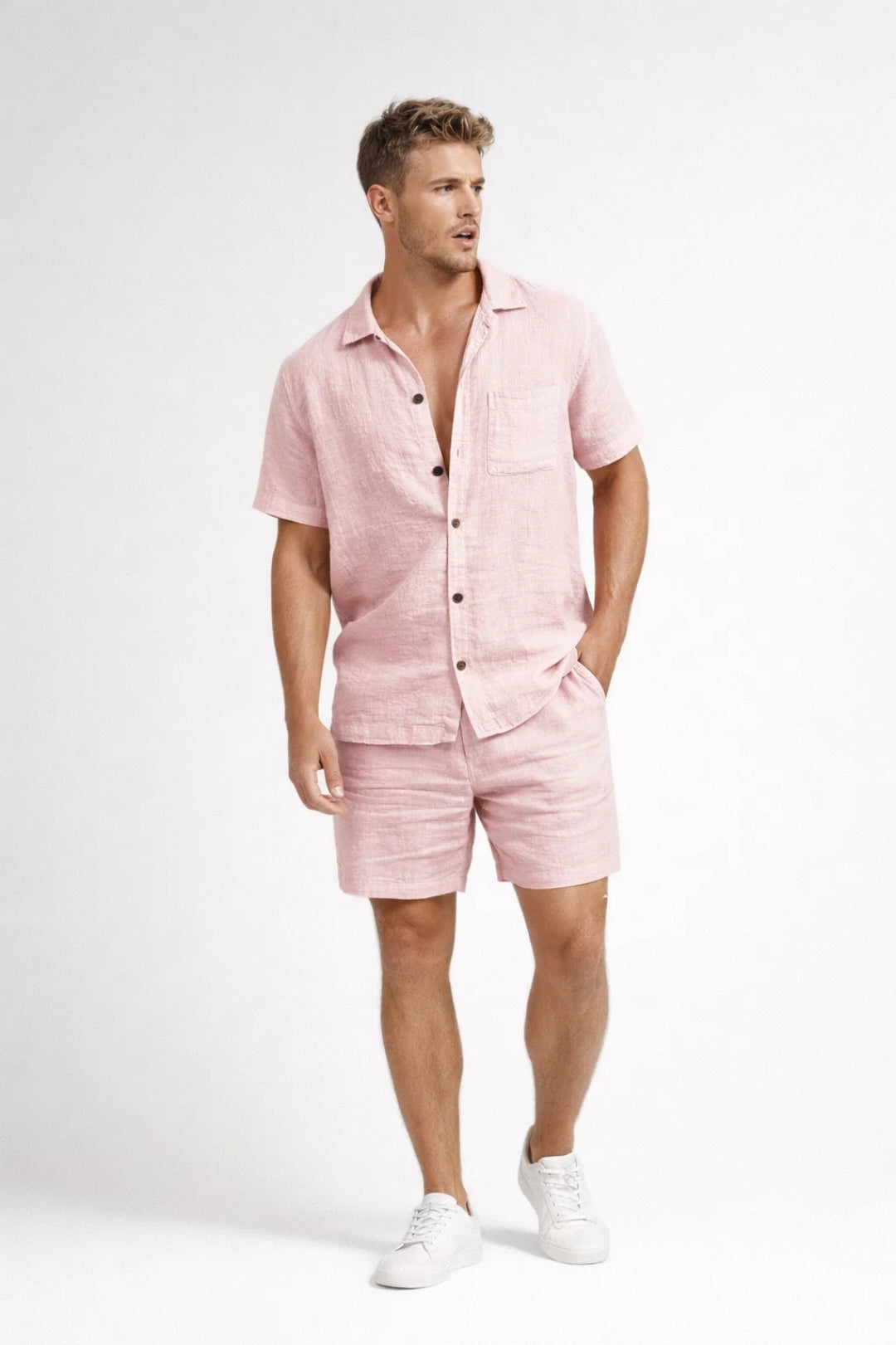 Completo Uomo Pantaloncini e T-Shirt - Outfit Estivo Due Pezzi