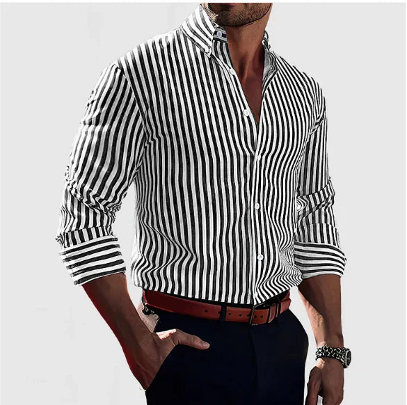 Men's Striped Overshirt for Casual and Semi-Formal Wear 2
