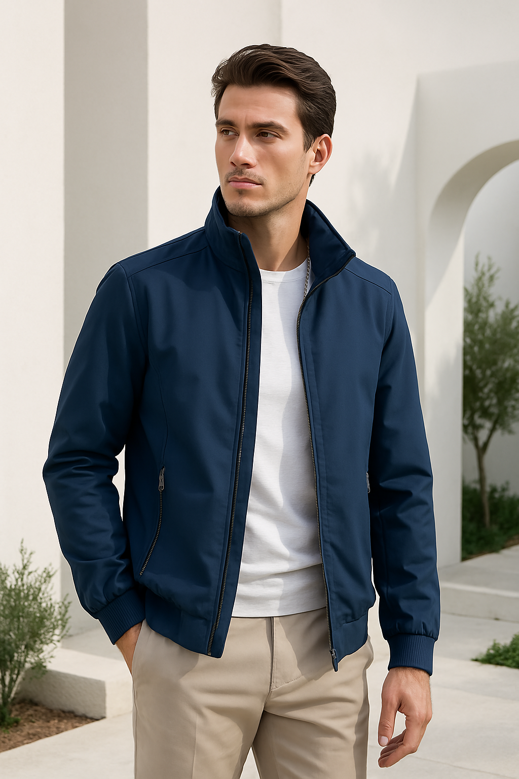 Giacca estiva da uomo – design antivento per comfort e versatilità
