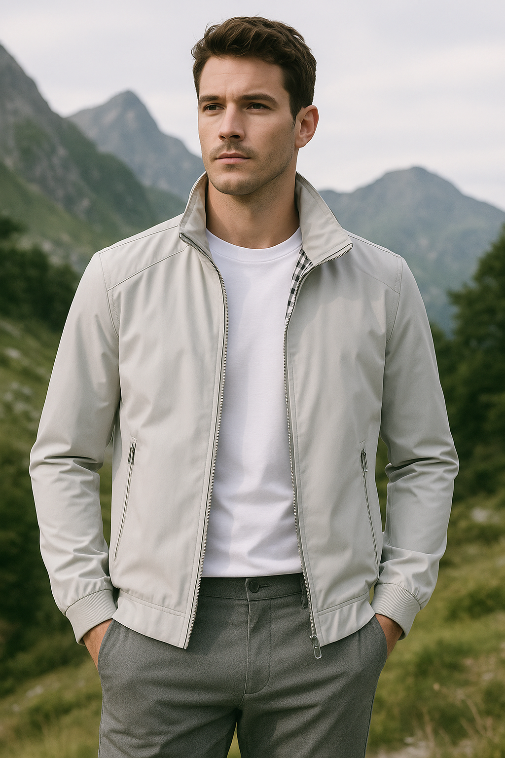 Giacca estiva da uomo – design antivento per comfort e versatilità