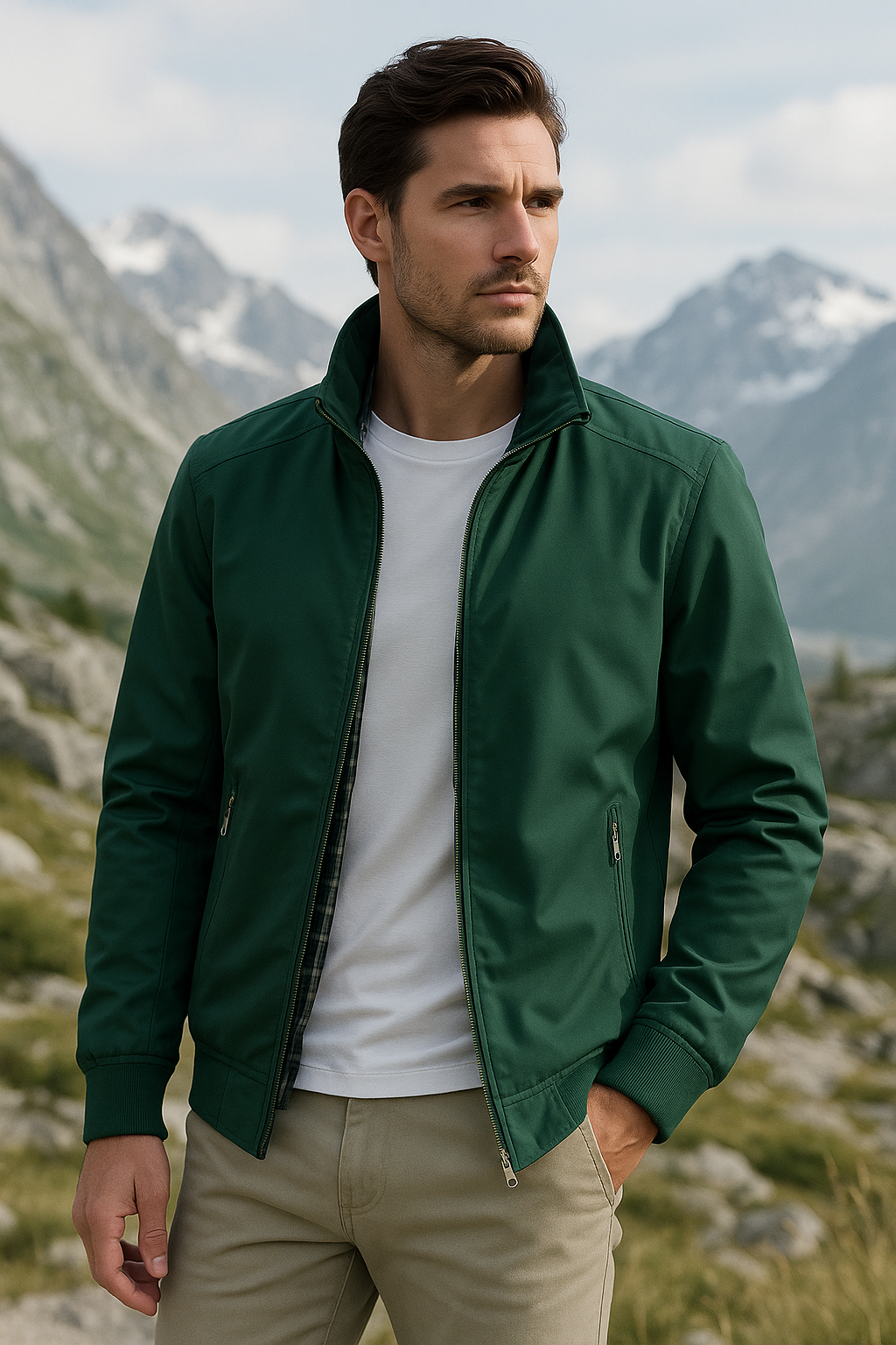 Giacca estiva da uomo – design antivento per comfort e versatilità