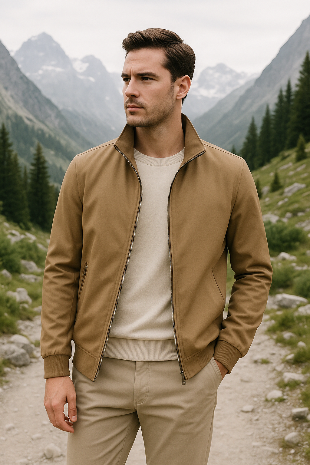Giacca estiva da uomo – design antivento per comfort e versatilità