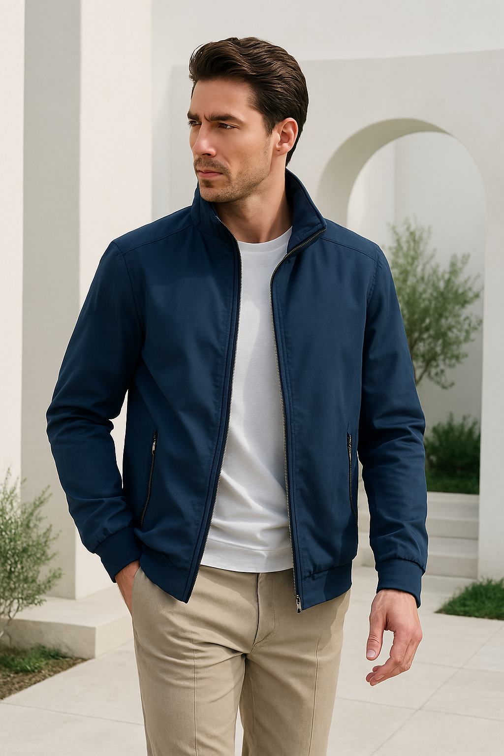 Giacca estiva da uomo – design antivento per comfort e versatilità