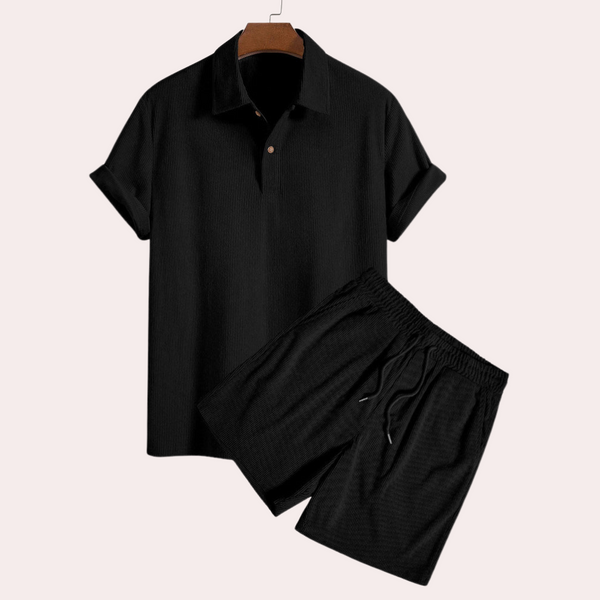 Men's Velvet Two-Piece Set for Casual Elegance 0