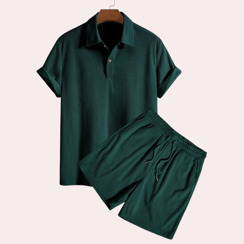 Men's Velvet Two-Piece Set for Casual Elegance 2