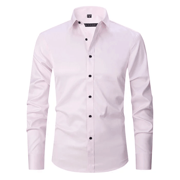 Men's Wrinkle-Free Dress Shirt with Tailored Fit 11
