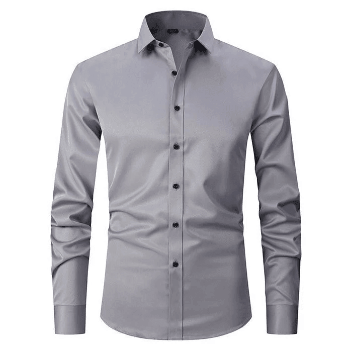 Men's Wrinkle-Free Dress Shirt with Tailored Fit 12