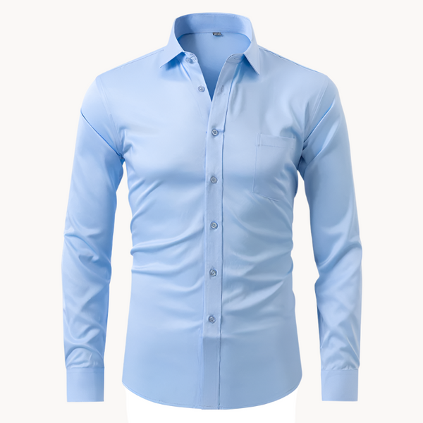 Men's Wrinkle-Free Dress Shirt with Tailored Fit 1