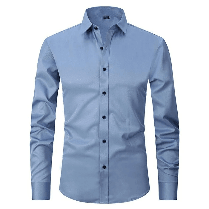 Men's Wrinkle-Free Dress Shirt with Tailored Fit 4
