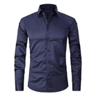 Men's Wrinkle-Free Dress Shirt with Tailored Fit 5