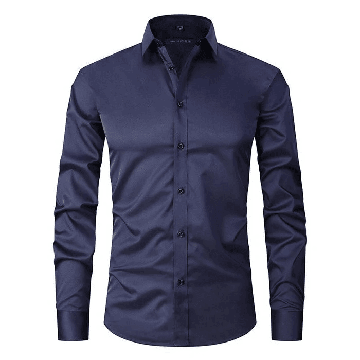 Men's Wrinkle-Free Dress Shirt with Tailored Fit 5