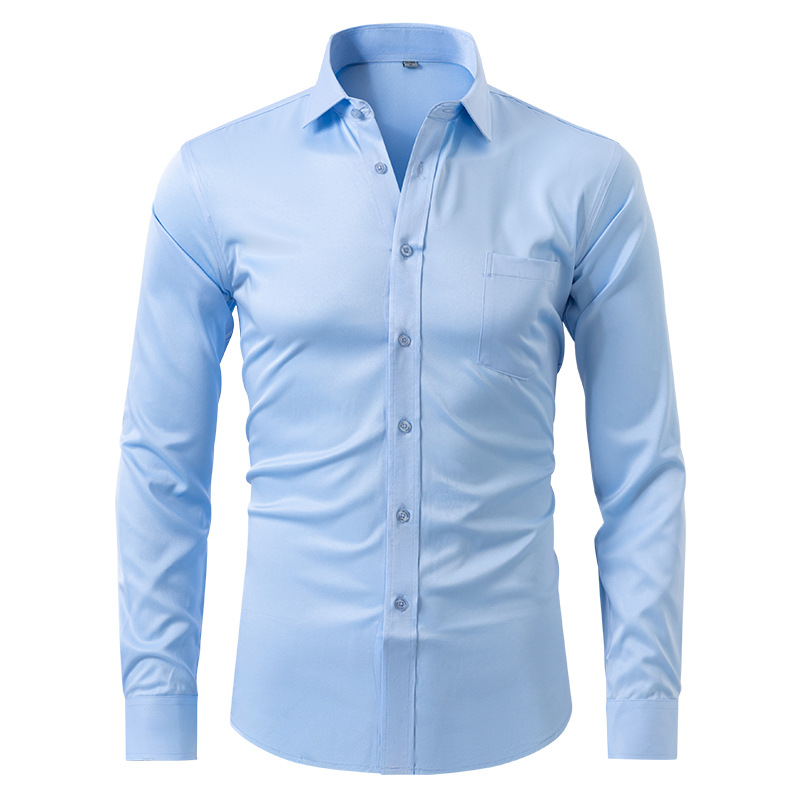 Men's Wrinkle-Free Dress Shirt with Tailored Fit 6