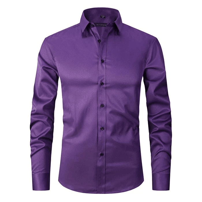 Men's Wrinkle-Free Dress Shirt with Tailored Fit 7