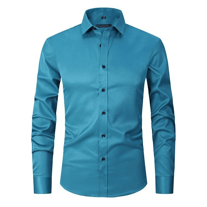 Men's Wrinkle-Free Dress Shirt with Tailored Fit 8