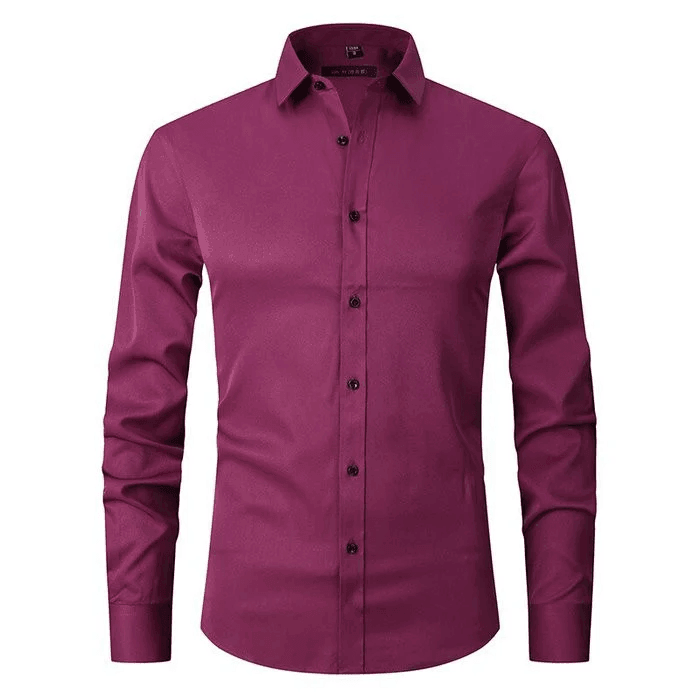 Men's Wrinkle-Free Dress Shirt with Tailored Fit 9