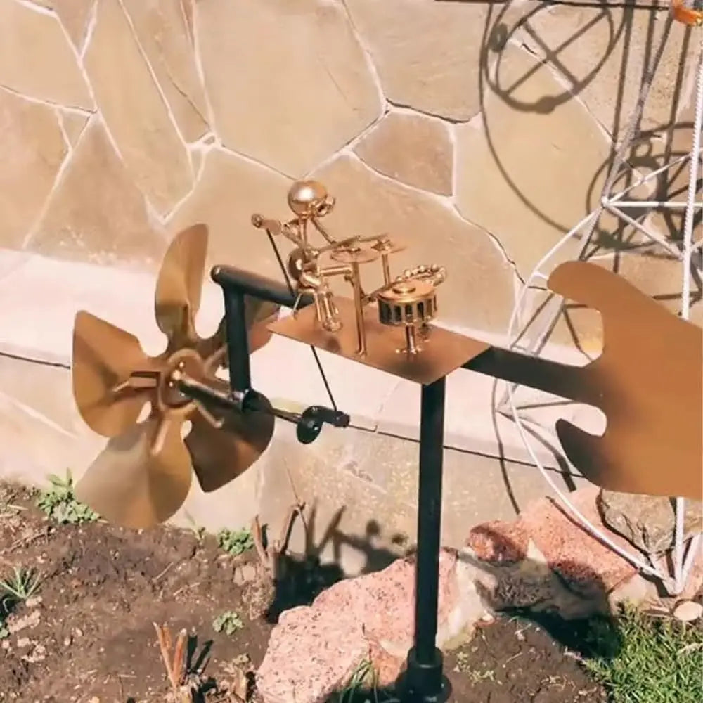 Metall-Windrad „Rockband“ – Bewegte Gartendeko mit Charakter Mivoza Deutschland