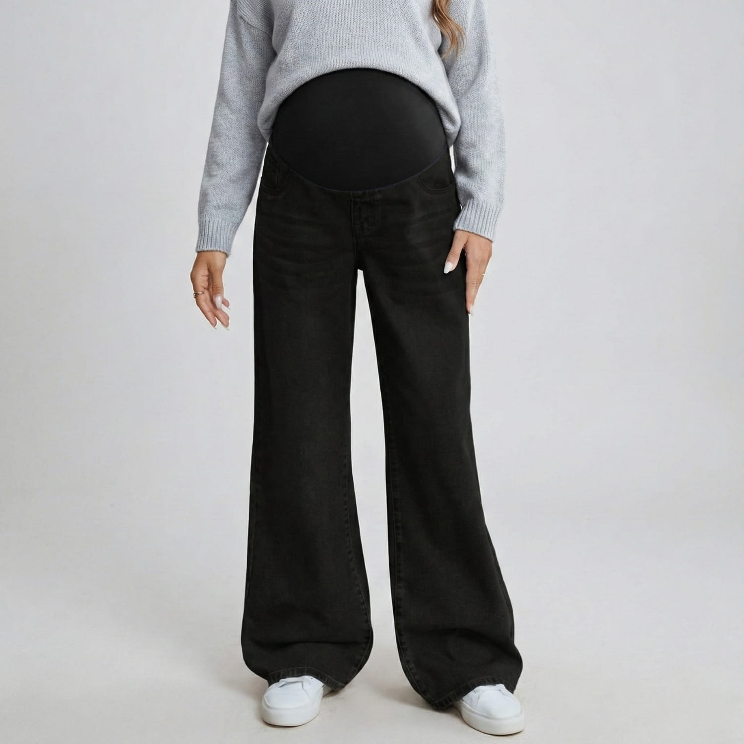 Wide-Leg Maternity Jeans