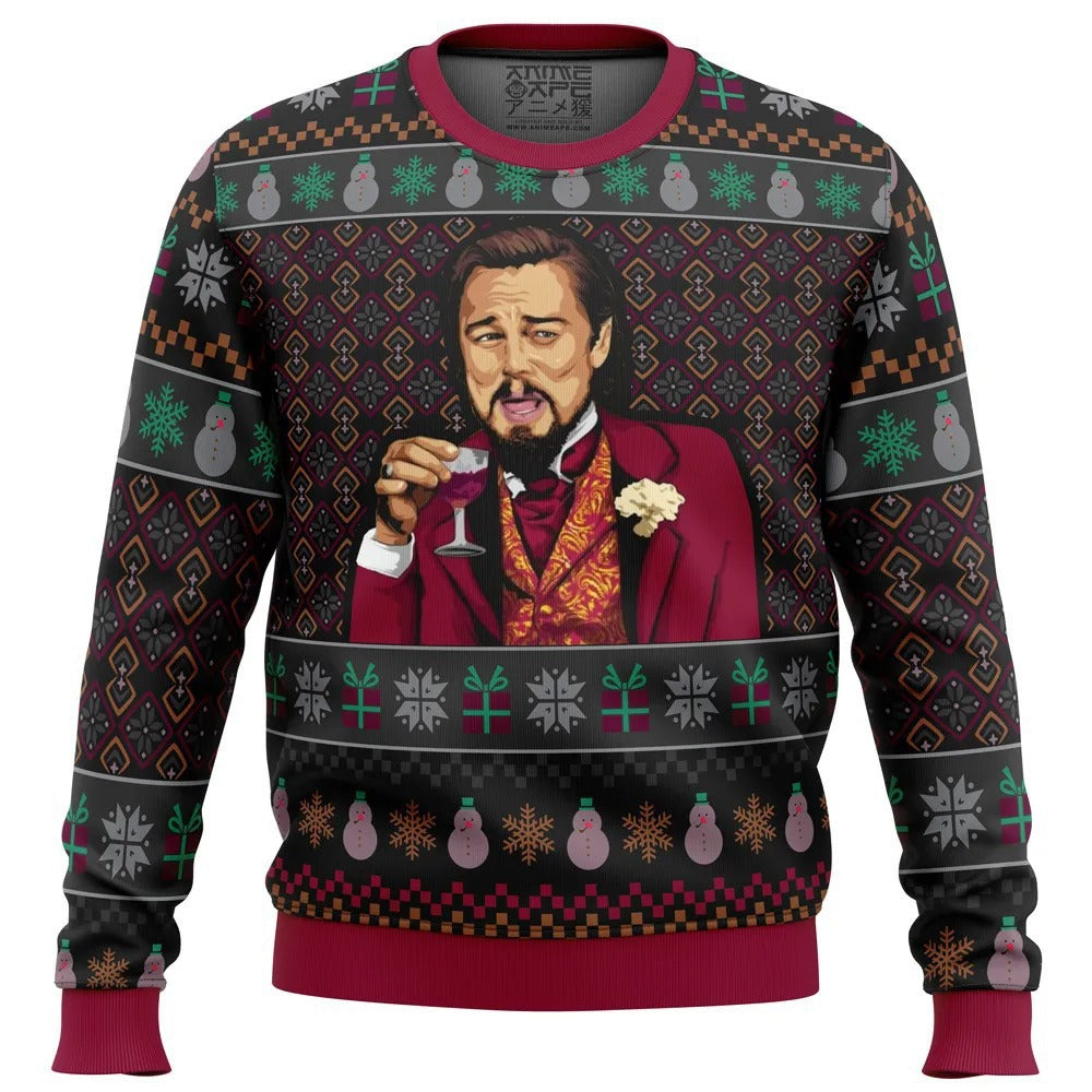 Funny Ugly Christmas Sweater – Men's Novelty Character Print Long Sleeve Pullover