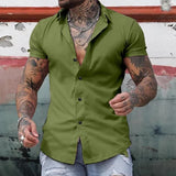 Men’s Tailored Muscle Fit Shirt | Modern Short Sleeve