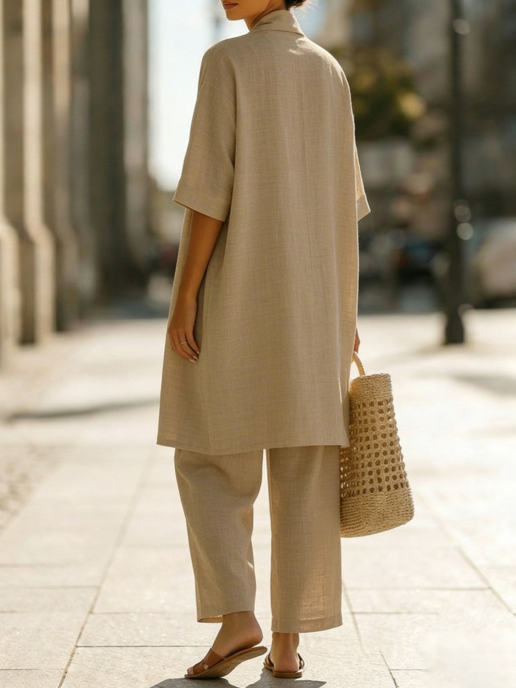 Olivia | Lightweight & Breathable Linen-Cotton Three Piece Set 2