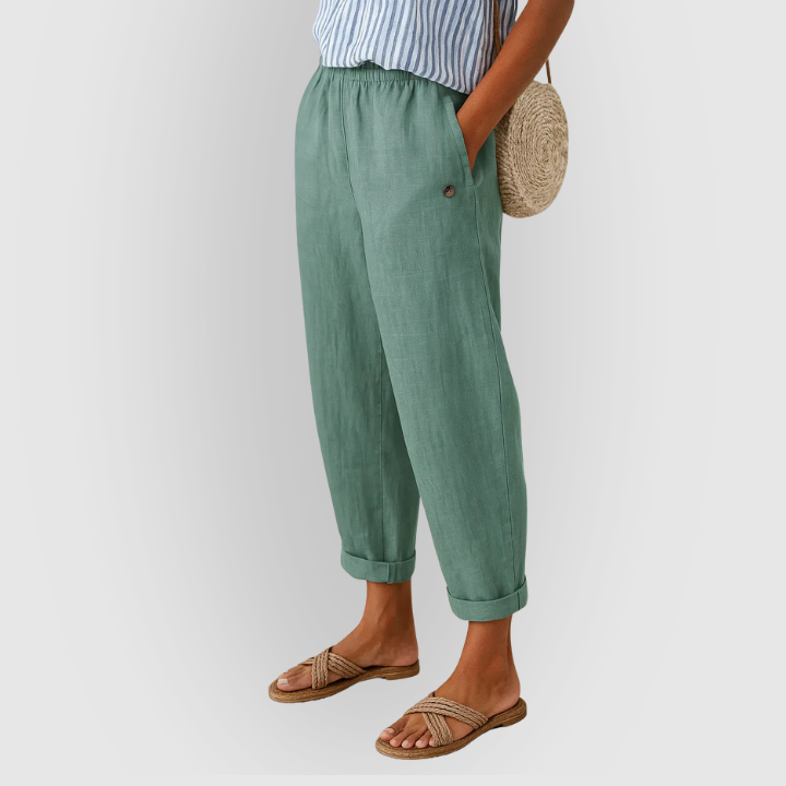Summer Pants with Elastic Waist – Light and Stylish
