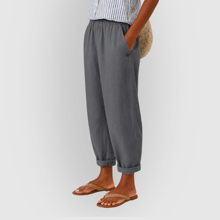 Summer Pants with Elastic Waist – Light and Stylish
