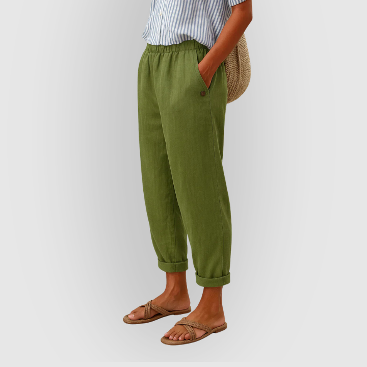 Summer Pants with Elastic Waist – Light and Stylish