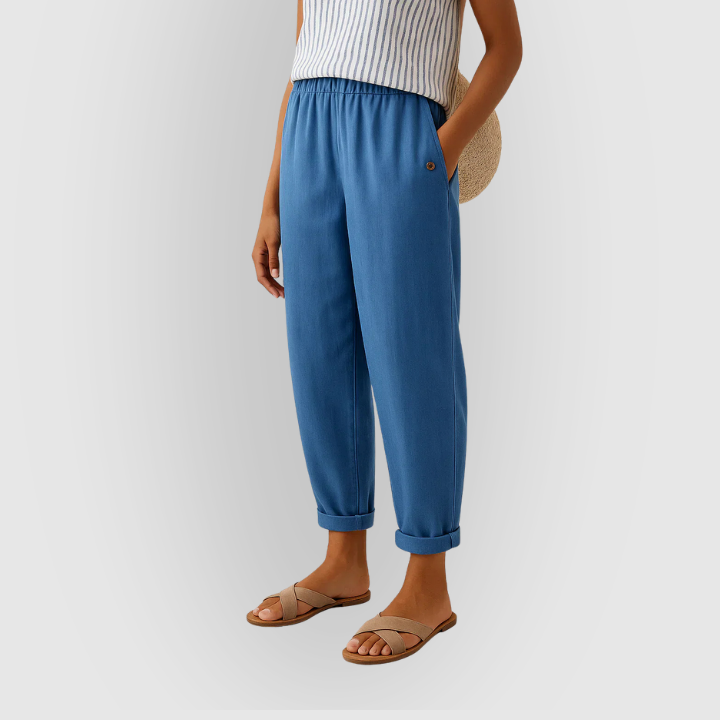 Summer Pants with Elastic Waist – Light and Stylish