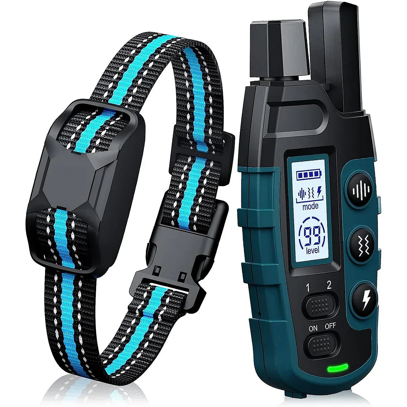 Collare per addestramento cani Premium 1000m con telecomando - Collare elettronico impermeabile e ricaricabile per cani di tutte le taglie