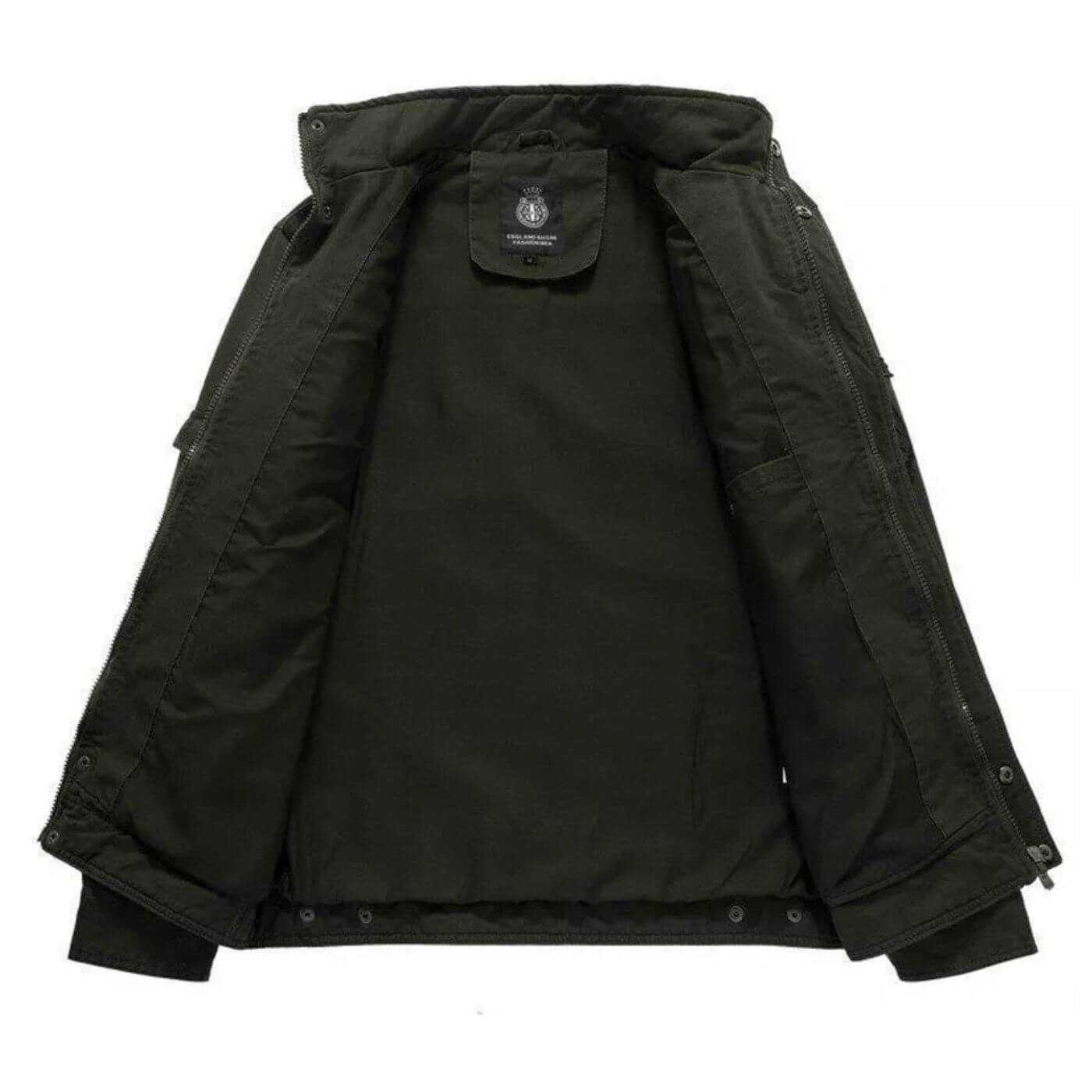 Giacca Cargo Strutturata Premium da Uomo – Giacca Militare in Cotone con Colletto Alto