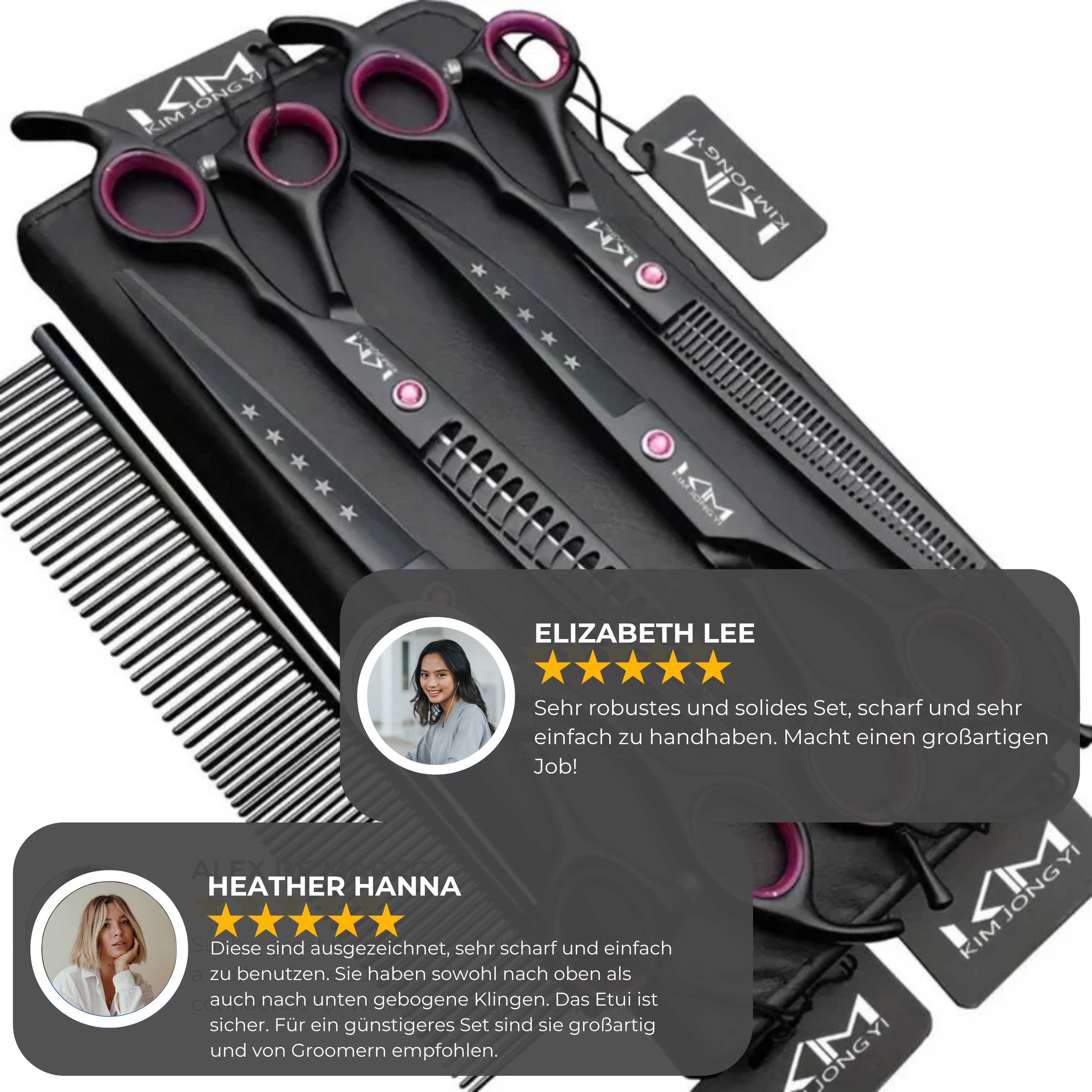 Professional Pet Grooming Kit  Premium Stainless Steel Scissors Set - Product detail 4