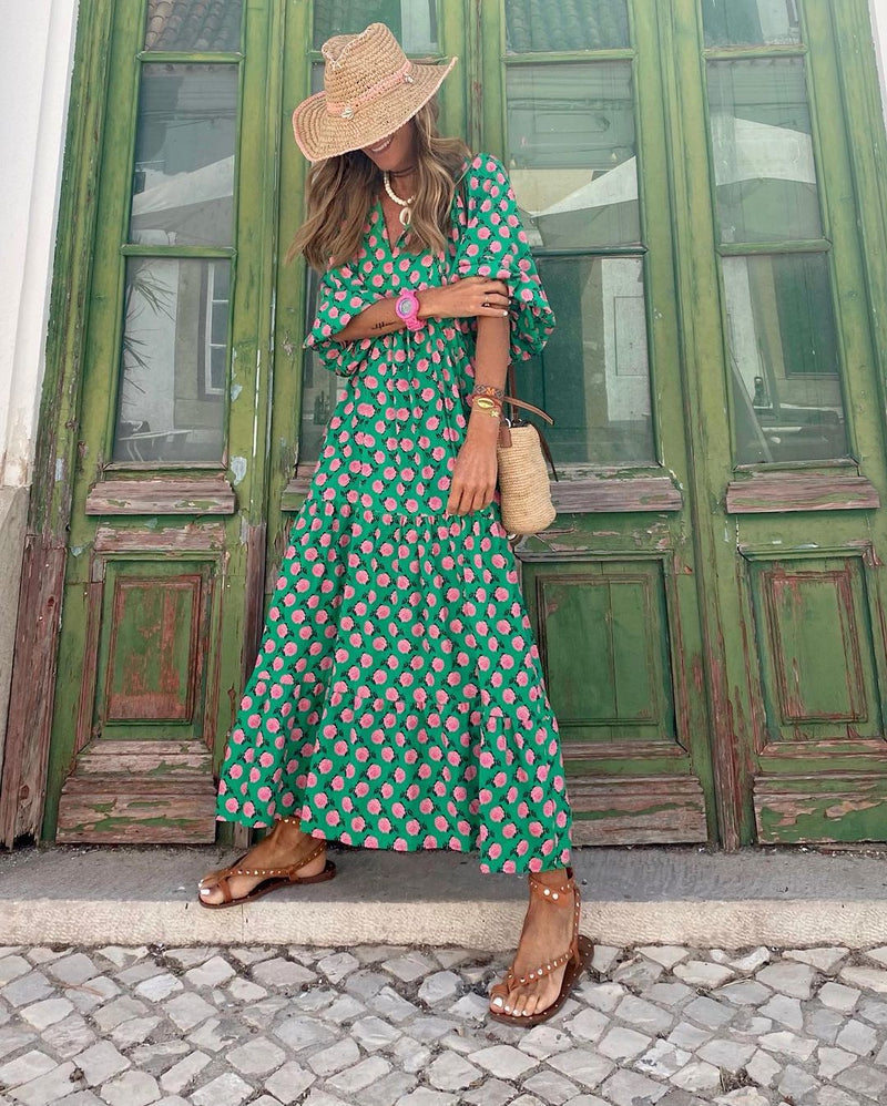 Women’s Maxi Dress – Bohemian Style Loose Fit Gown