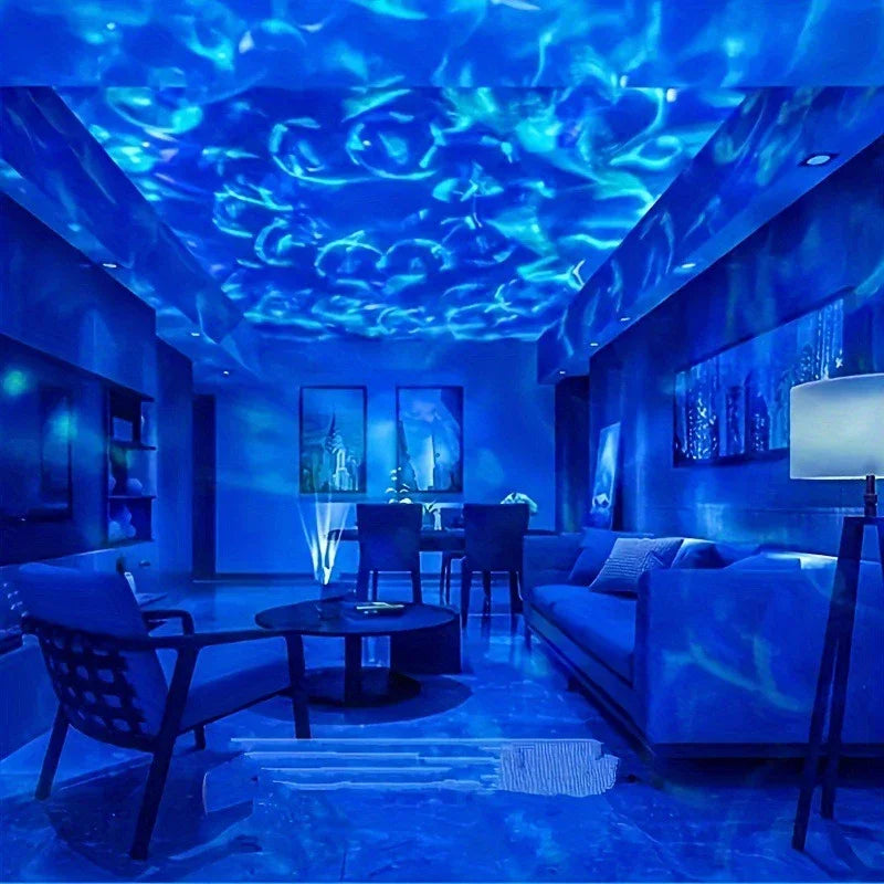 Northern Lights Projector | Music Synchronization & Remote Control | RGB Mood Light | USB Charging | 7.8×7.8×8.7 cm