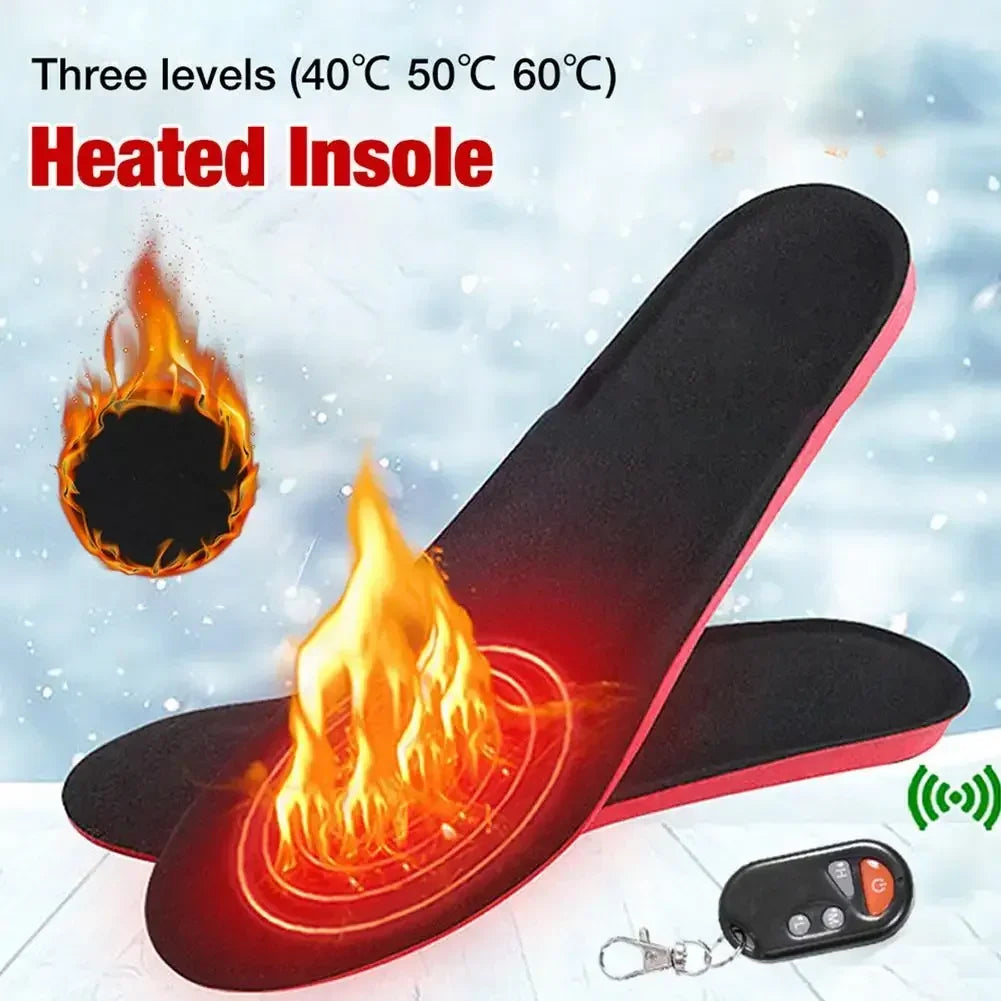 WarmStep Pro Heated Insoles | Rechargeable with Remote Control | 3 Heat Levels | Trimmable | Electric Foot Warmers for Winter & Outdoor