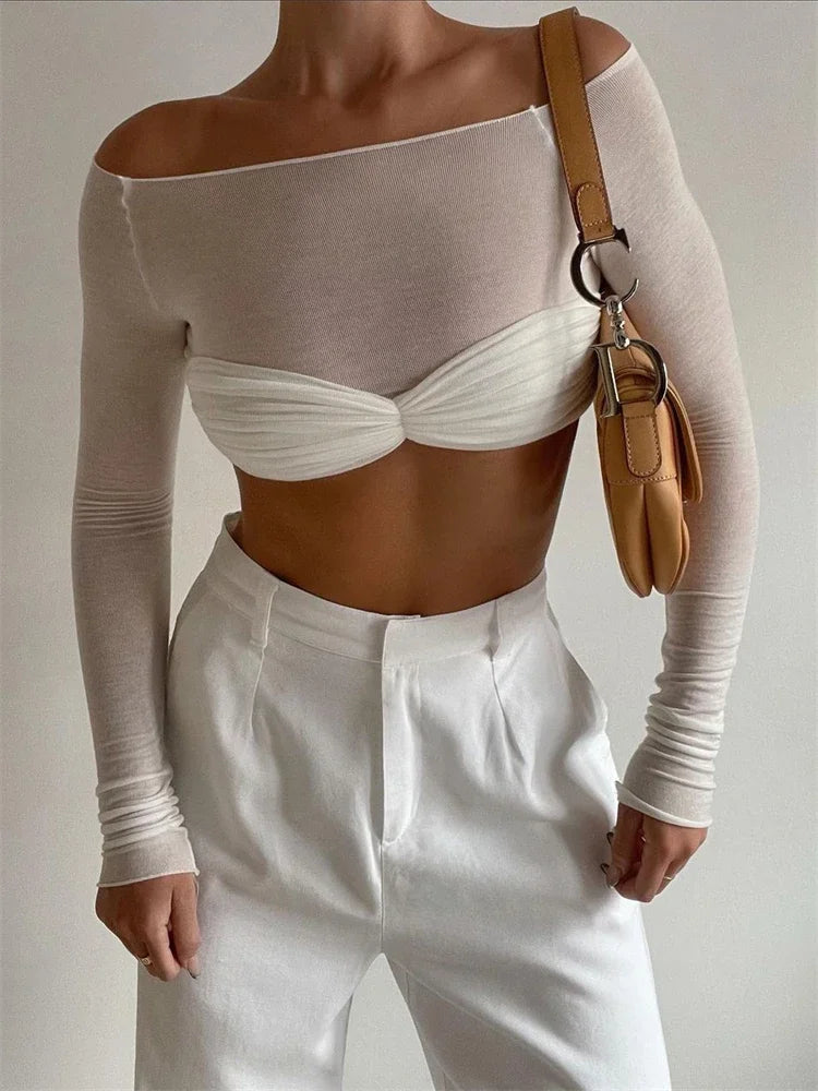 Women's Sheer Mesh Top | Elegant & Lightweight Spring Layer