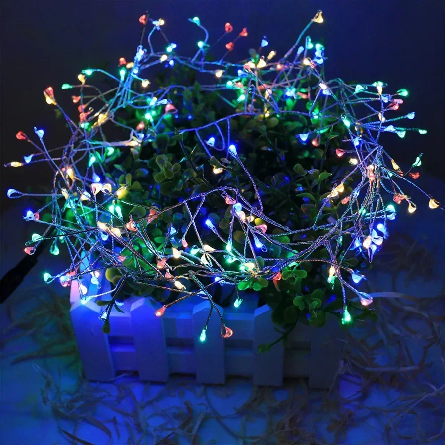 Cluster LED String Lights | Warm White & Cool White | 36m Silver Wire | IP44 Waterproof | For Christmas, Weddings & Parties