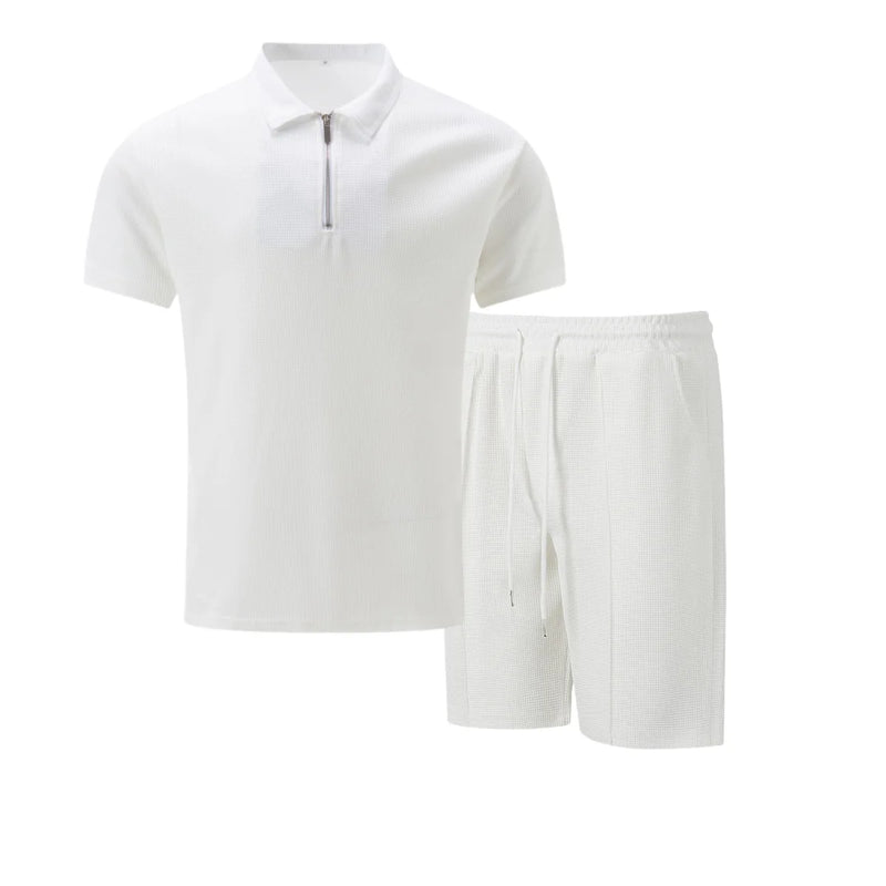 Men's Cotton Co-ord Set - Polo Shirt and Shorts
