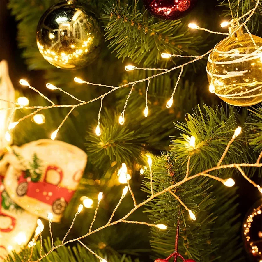 Cluster LED String Lights | Warm White & Cool White | 36m Silver Wire | IP44 Waterproof | For Christmas, Weddings & Parties