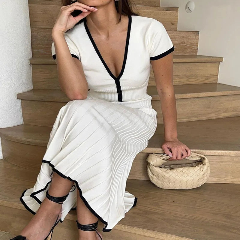Women's Two-Piece Ribbed Set | Classic Elegance & Comfort | Soft Fabric
